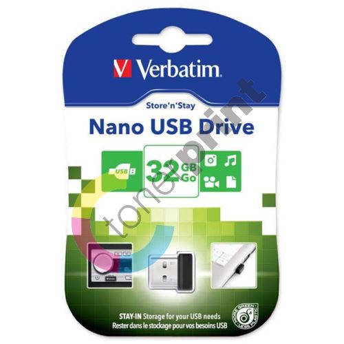 Verbatim Nano Store n Stay 32GB, USB flash disk 2.0, 98130, černá 1