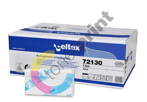 Papírové ručníky skládané CELTEX LUX 3200ks, bílá, 2vrstvy
