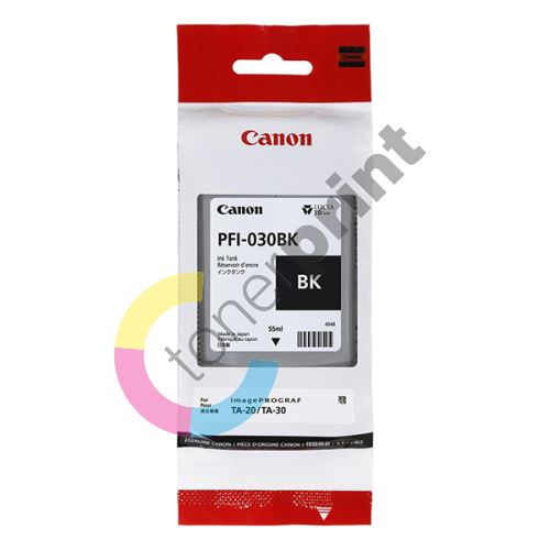 Cartridge Canon PFI-030BK, black, 3489C001, originál 1