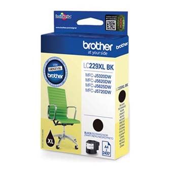 Inkoustová cartridge Brother LC229XLBK, Black, 2400 stran, MFC-J5320DW, MFC-J5620DW