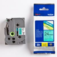 Páska do štítkovače Brother TZ-751 24mm černý tisk/zelený podklad (3)