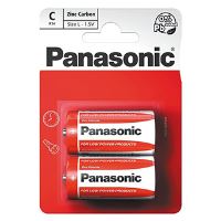 Malé monočlánky Panasonic C / R14, zinkouhlíkové 1,5 V, 2 ks