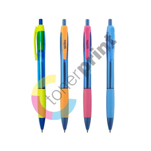 Spoko kuličkové pero Aqua, modrá náplň, mix barev (36ks) 1