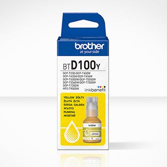 Originální inkoust Brother BTD100Y, Yellow, 48,8 ml, 5000 stran