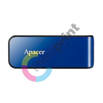 Apacer USB flash disk, USB 2.0, 64GB, AH334, modrý, AP64GAH334U-1, USB A, s výsuvným konek