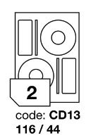 Samolepící etikety Rayfilm Office průměr 116/44 mm 300 archů R0103.CD13D