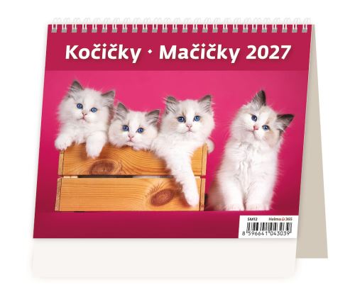 Stolní kalendář 2027 – Kočičky MiniMax týdenní kalendář