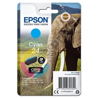 Inkoustová cartridge Epson C13T24224012, T2422, cyan, originál