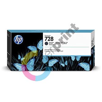 Inkoustová cartridge HP 3WX25A, DesignJet T830, black, matte black, No.728, originál