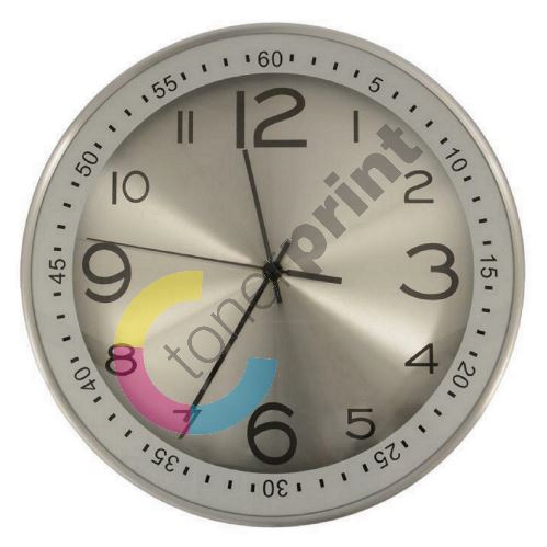 Spoko nástěnné hodiny Modern, 30cm, stříbrné 1
