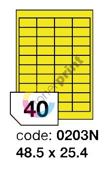 Samolepící etikety Rayfilm Office 48,5x25,4 mm 300 archů, matně žlutá, R0121.0203ND 1
