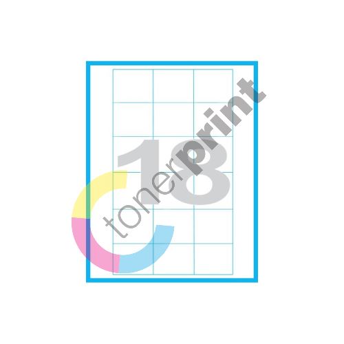 Etikety MP print samolepící A4, 51x46 mm, 18ks/arch, 100 archů, růžové 1