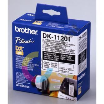 Papírové štítky Brother DK11201, 29mm x 90mm, bílá, 400 ks, pro tiskárny řady QL
