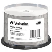 Verbatim CD-R, DataLifePlus, 700MB, Wide Inkjet, cake, 43745, 52x, 50-pack