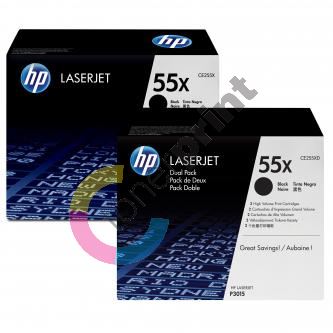 Toner HP CE255XD, 2-pack, black, 55X, originál 1