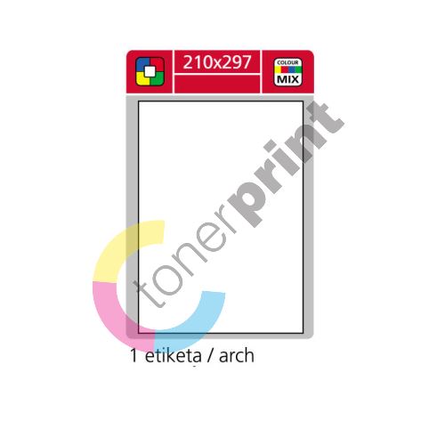 Samolepící etikety SK LABEL 210 x 297 mm, 100 archů, červené 1