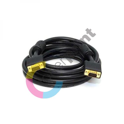 Kabel k monitoru SVGA, 15 M/15 M, 5 m, ferritové stínění, (15 pin) pozlacené 1
