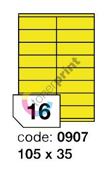 Samolepící etikety Rayfilm Office 105x35 mm 300 archů, matně žlutá, R0121.0907D 1