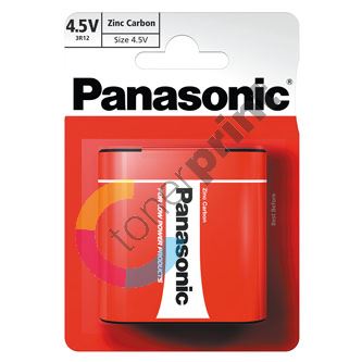 Baterie zinkouhlíková, 3R12, 4.5V, Panasonic, blistr, 1-pack