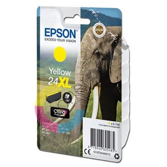 Inkoustová cartridge Epson C13T24344012, T2434, yellow, 24XL, originál