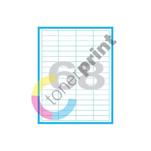 Etikety MP print samolepící A4, 48,5x16,9 mm, 68ks/arch, 100 archů, reflexní růžové 1