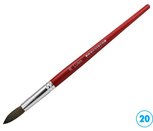 Štětec kulatý č. 20 – přírodní štětiny pro vodové, temperové i olejové barvy