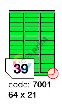 Samolepící etikety Rayfilm Office 64x21 mm 300 archů, matně zelená, R0120.7001D 1