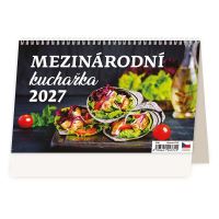 Stolní kalendář 2027 – Mezinárodní kuchařka týdenní kalendář