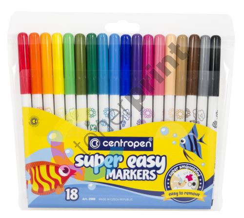 Centropen 2580/18 Super Easy Markers, 18 barev 1