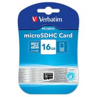 Verbatim 16GB Micro SDHC, 44010, high speed Class 10