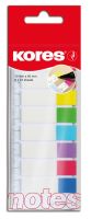 Samolepící záložky Kores Index Strips 12x45mm, na pravítku Samolepící záložky Kores Index Strips 12x45mm, na pravítku