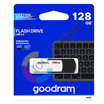 128GB Goodram UC02, USB flash disk 2.0, černo-bílá