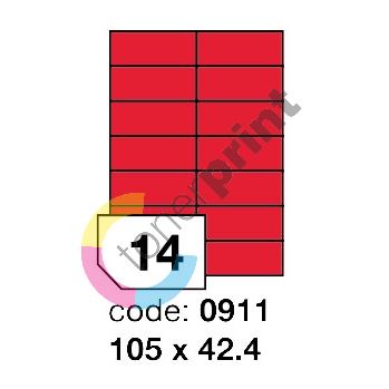 Samolepící etikety Rayfilm Office 105x42,4 mm 300 archů, matně červená, R0122.0911D 1