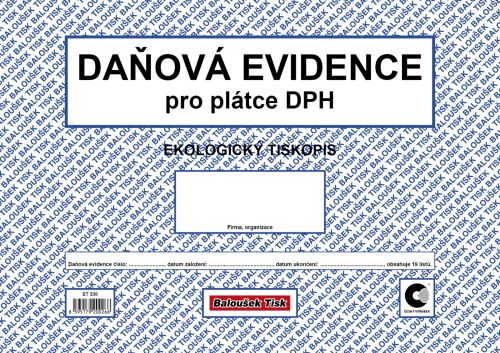 Daňová evidence pro plátce DPH A4, ET330, 19 listů