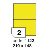Samolepící etikety Rayfilm Office 210x148 mm 100 archů, matně žlutá, R0121.1122A