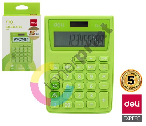 Kalkulačka Deli, zelená E1122