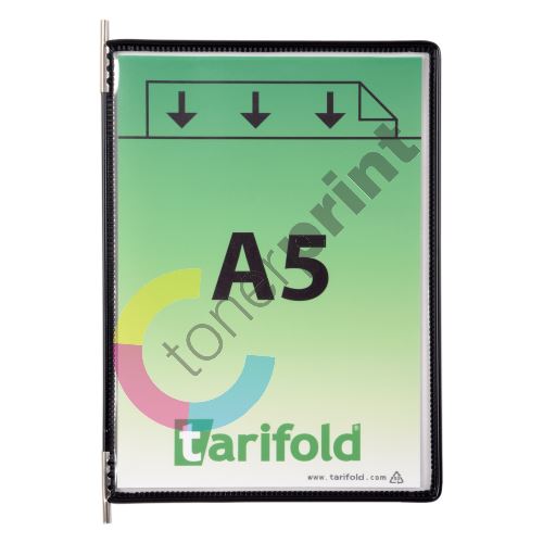 Tarifold závěsný rámeček s kapsou, A5, otevřený shora, černý, 10 ks 1