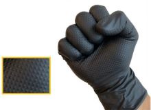 Ochranné rukavice, černá, jednorázové, nitrilové, 8,4 g, vel. XL, 90 ks, nepudrované, 1019