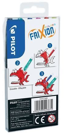 Fixy Pilot Frixion Colors, sada, 6 barev, 0,39-0,7 mm, vymazatelný