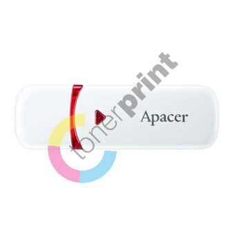 Apacer USB flash disk, USB 2.0, 16GB, AH333, bílý, AP16GAH333W-1, USB A, s krytkou