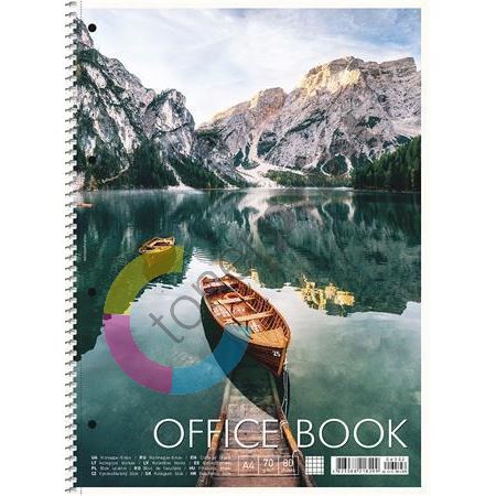 Spirálový sešit Shkolyaryk Office book, čtverečkovaný, příroda mix, A4+, 80 listů 1