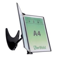 Tarifold 3D kovový držák s ramenem a rámečky, 5 rámečků A4, černé rámečky