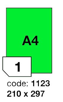 Samolepící etikety Rayfilm Office 210x297 mm 300 archů, matně zelená, R0120.1123D 1