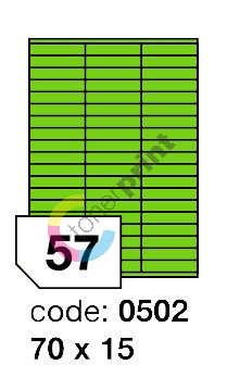 Samolepící etikety Rayfilm Office 70x15 mm 300 archů, fluo zelená, R0130.0502D 1