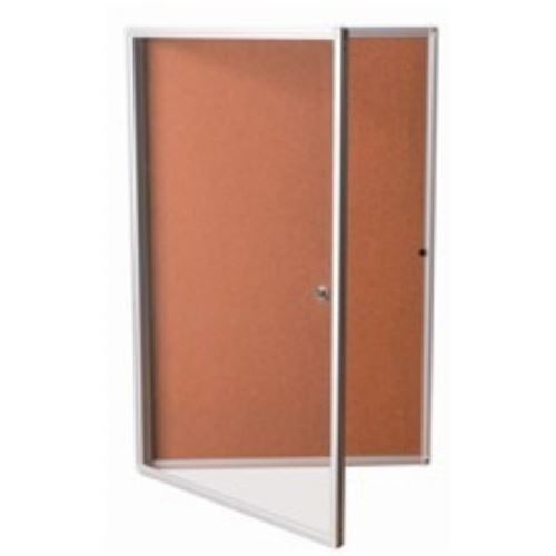 Vertikální vitrína ECO 90 × 120 cm – korková interiérová vitrína s uzamykáním
