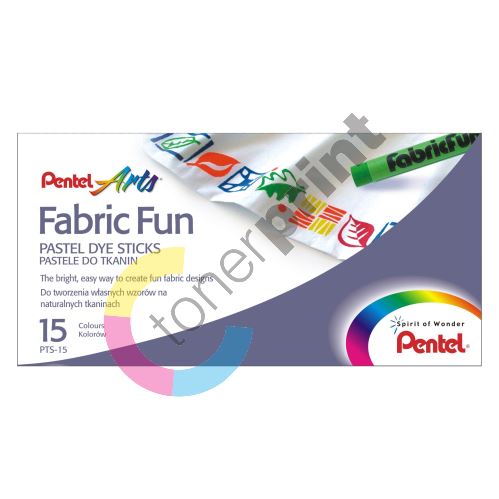 Pentel Arts Fabric Fun PTS-15, zažehlovací voskovky na textil 1