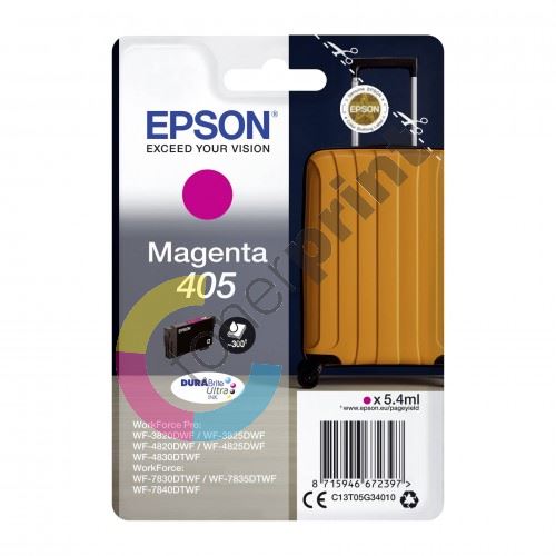 Inkoustová cartridge Epson C13T05G34010, WF-7830DTWF, magenta, 405, originál 1