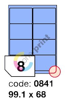 Samolepící etikety Rayfilm Office 99,1x68 mm 300 archů, matně modrá, R0123.0841D 1