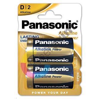 Baterie alkalická, velký monočlánek, D, 1.5V, Panasonic, blistr, 2-pack, Alkaline power