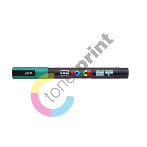 Uni Posca PC-3M akrylový popisovač, 0,9-1,3 mm, smaragdový 1